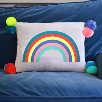 Embroidered Rainbow Cushion, 3 of 3
