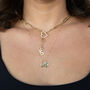 9ct Solid Gold Square Bead Saturno Chain Necklace, thumbnail 4 of 9