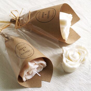 Personalised Wedding Hearts Candles Favours Party Gifts, 7 of 9