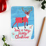 Sassy Reindeer Christmas Card, thumbnail 1 of 5
