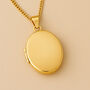 Personalised 9ct Yellow Gold Plain Oval Locket, thumbnail 1 of 7