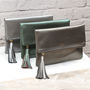 Personalised Luxury Italian Leather Foldover Clutch Bag, thumbnail 3 of 7
