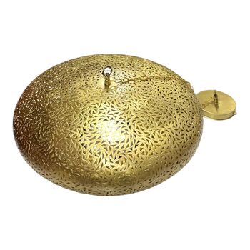 Hand Perforated Moroccan Brass Pendant Lamp | Artisanal Made, 6 of 12