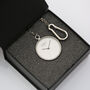 Modern Pocket Watch Swiss Movement In Silver, thumbnail 6 of 7