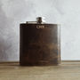 Personalised Leather Hip Flask With Initials, thumbnail 2 of 8