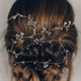 Crystal Or Freshwater Pearl Plait Hair Vine Celine 'Y', thumbnail 10 of 12