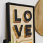 Love Is Love Black / Wooden Wall Art, thumbnail 2 of 7