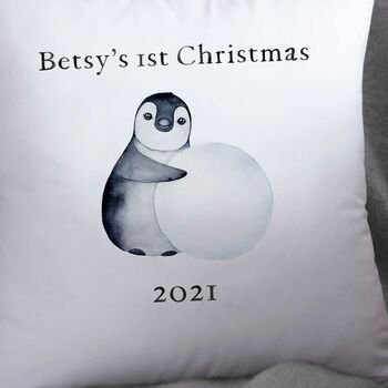 Personalised 1st Christmas Cushion, 2 of 2