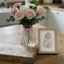 New Baby Letterbox Flower Box, Keepsake Ribbon And Print, thumbnail 1 of 4