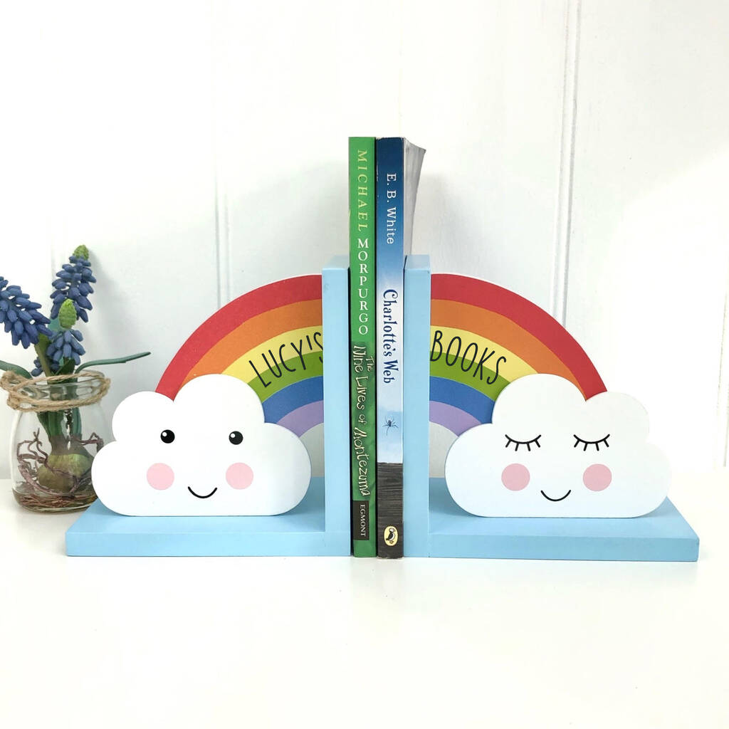 Personalised Children's Rainbow Book Ends, 1 of 7