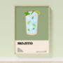 Mojito Cocktail Print, thumbnail 1 of 6