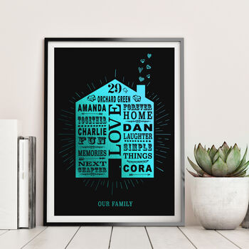 Personalised Family Home Print, 3 of 6