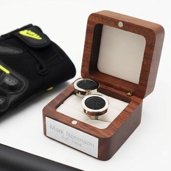 Personalised Cycling Tyre Cufflinks, 2 of 9