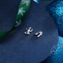 Mixed Dinosaur Fossil Stud Earrings Sterling Silver, thumbnail 6 of 10