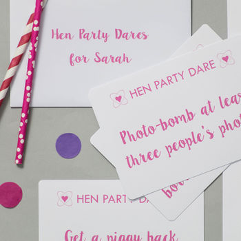 Hen Party Dare Cards By Daisyley Designs | notonthehighstreet.com