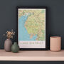 Framed And Personalised Lake District Map Print, thumbnail 3 of 4