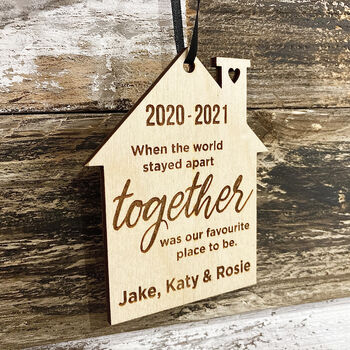 Pandemic Personalised Wooden Hanging Decoration, 5 of 5