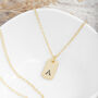 Monogrammed Tag Necklace, thumbnail 2 of 12