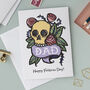 Skull And Roses Fathers Day Card, thumbnail 1 of 5