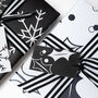 Luxury Black And White Holly, Christmas Wrapping Paper, thumbnail 2 of 4