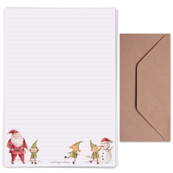 A4 Letter Writing Paper With Christmas Santa And Elf, 5 of 6