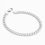 Sterling Silver Flat Curb Bracelet, thumbnail 2 of 7