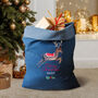 Personalised Denim Christmas Sack With Reindeer, thumbnail 3 of 5