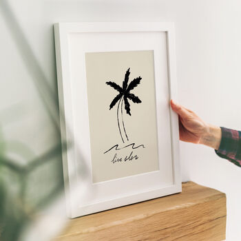 'Live Slow' Graphic Palm Print, 3 of 5
