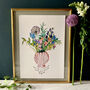 Giclée Fine Art 'Shell Vase Of Garden Blooms' Print, thumbnail 1 of 3