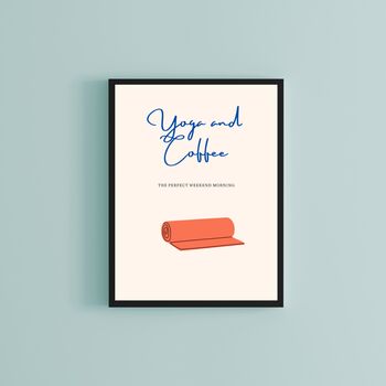A4 Art Print, Yoga And Coffee, 2 of 5