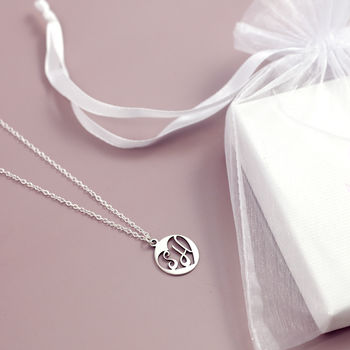 Anniversary Sterling Silver Initial Necklace, 3 of 12