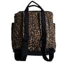 Dark Brown And Black Leopard Print Backpack, thumbnail 4 of 6