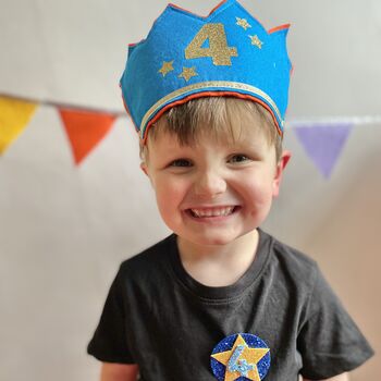 Choose Age Felt Birthday Crown For Kids And Adults, 5 of 12