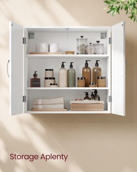 Wall Mounted Bathroom Cabinet With Adjustable Shelves, 3 of 7