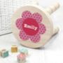 Personalised Childs Flower Wooden Stool, thumbnail 1 of 3