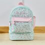 Personalised Sage Ditsy Floral Compartment Backpack, thumbnail 1 of 8