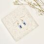 Delicate Blue Floral Handmade Clay Dangle Earrings, thumbnail 3 of 6