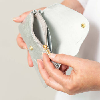Silver Leather Popper Purse, 2 of 5