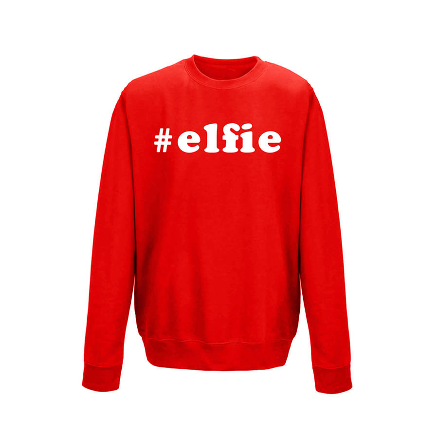 Elfie Christmas Unisex Jumper Sweatshirt By Ellie Ellie