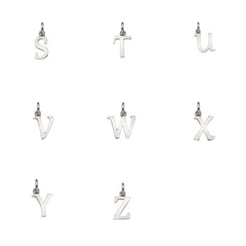 Audley Sterling Silver Alphabet Pendant, 4 of 7