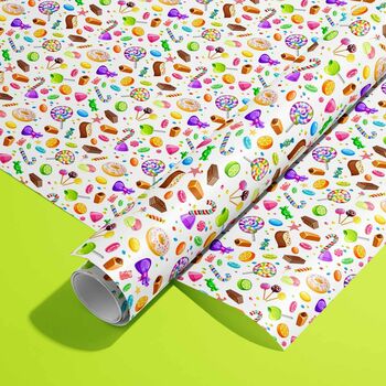Candy Sweets Gift Wrapping Paper Roll Or Folded, 2 of 3