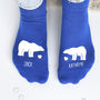 Personalised Polar Bears In Love Socks, thumbnail 1 of 3