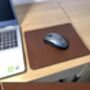 Personalised Leather Mouse Mat, Conker Brown, thumbnail 3 of 12