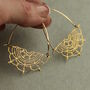 Gold Lace Filigree Hoop Earrings, thumbnail 1 of 8