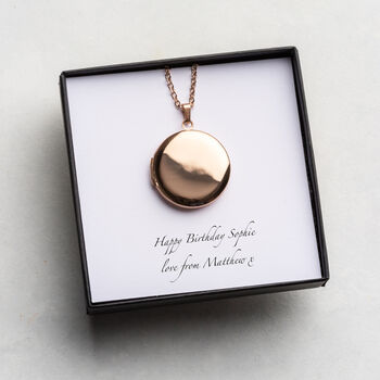 Personalised Plain Locket Necklace With Photo, 4 of 10