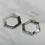Personalised Hexagon Earrings Gift For Her, thumbnail 2 of 7