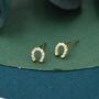 Sterling Silver Extra Tiny Horseshoe Stud Earrings, thumbnail 4 of 11