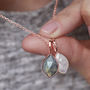 18ct Rose Gold Plated Double Charm Necklace, thumbnail 2 of 5