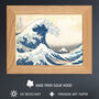 Hokusai Great Wave Off Kanagawa Oak Wood Framed Print, thumbnail 4 of 4