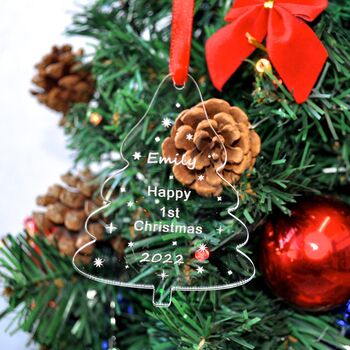 Personalised 'Baby’s First Christmas' Tree Decoration, 3 of 3